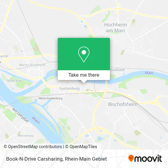 Book-N-Drive Carsharing map