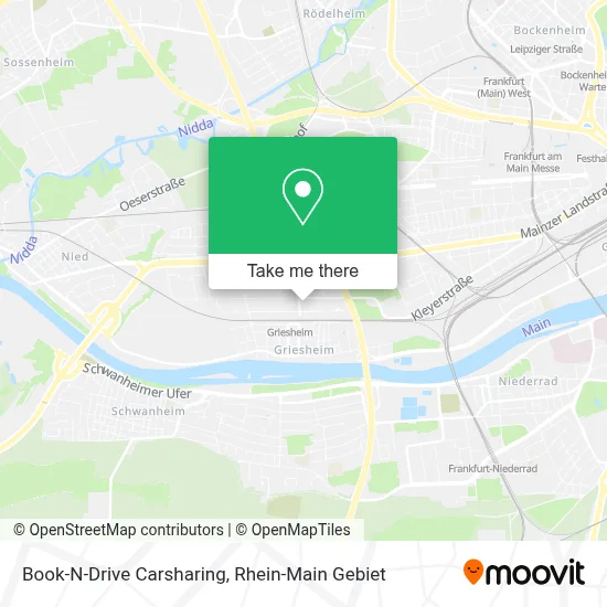 Book-N-Drive Carsharing map