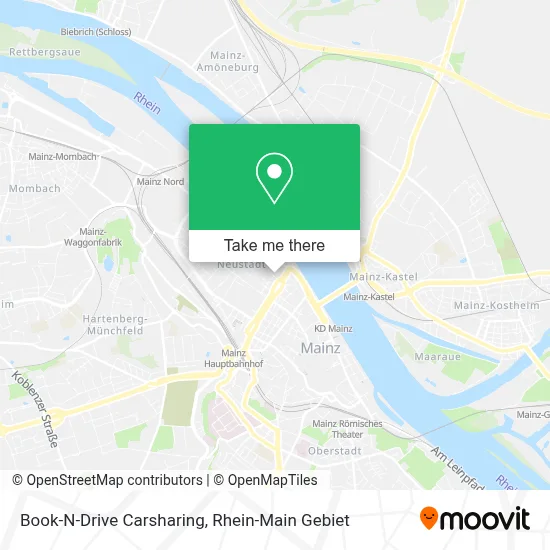 Book-N-Drive Carsharing map