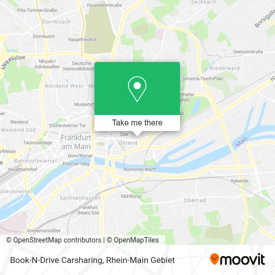 Book-N-Drive Carsharing map