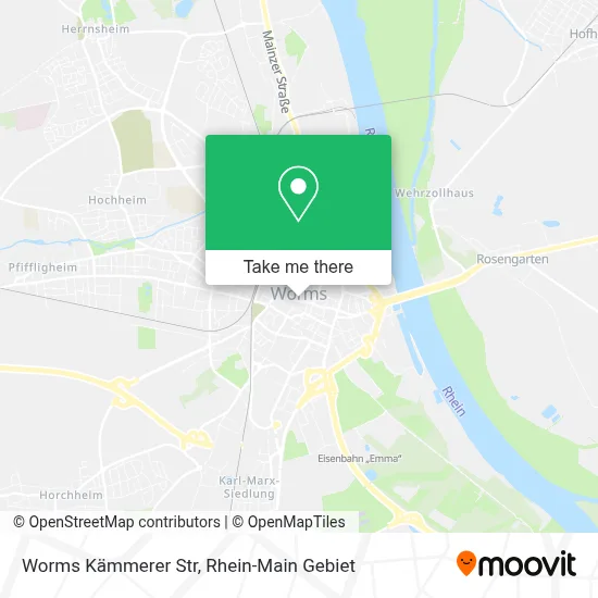 Worms Kämmerer Str map