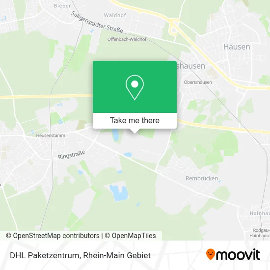 DHL Paketzentrum map