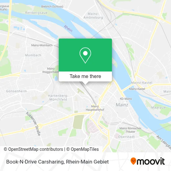 Book-N-Drive Carsharing map
