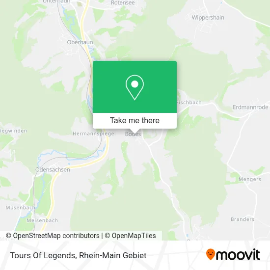 Tours Of Legends map