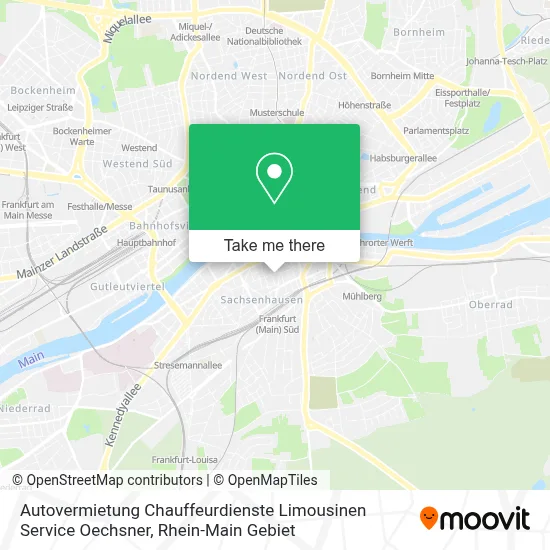 Autovermietung Chauffeurdienste Limousinen Service Oechsner map