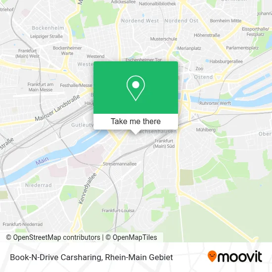 Book-N-Drive Carsharing map