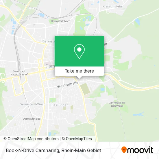 Book-N-Drive Carsharing map