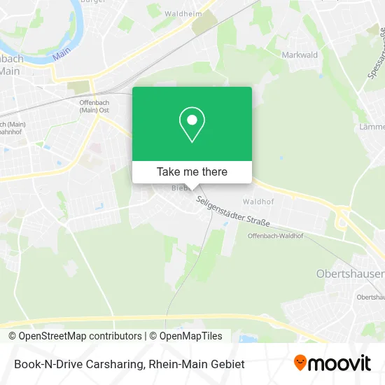 Book-N-Drive Carsharing map