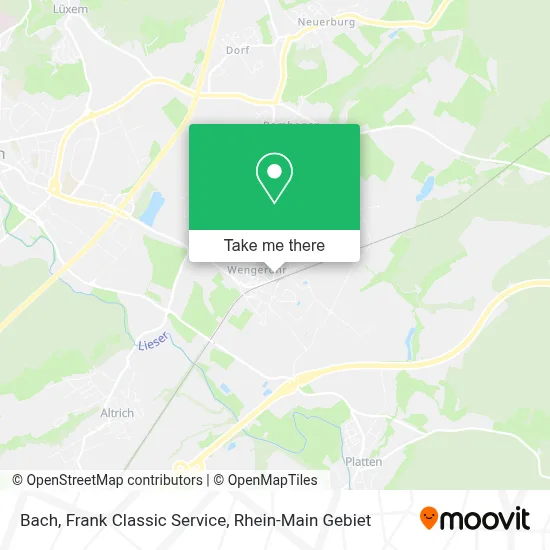 Bach, Frank Classic Service map