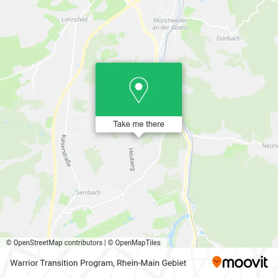 Warrior Transition Program map