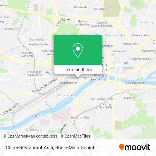 China-Restaurant Asia map