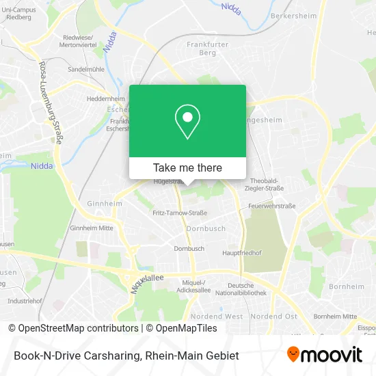 Book-N-Drive Carsharing map