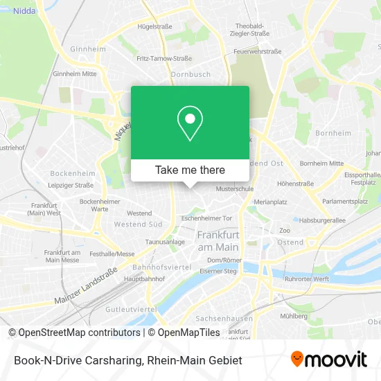Book-N-Drive Carsharing map