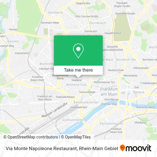 Via Monte Napoleone Restaurant map