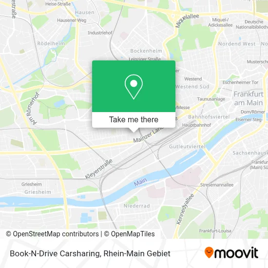 Book-N-Drive Carsharing map