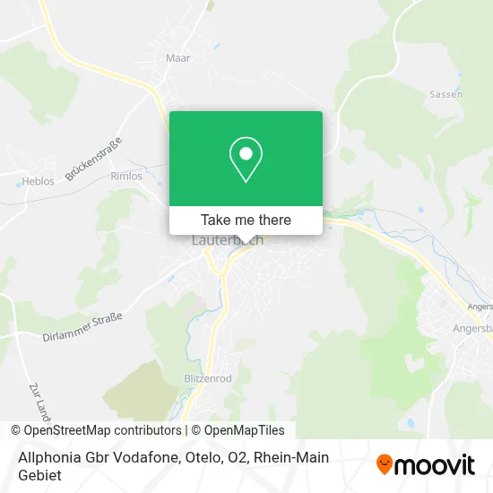 Allphonia Gbr Vodafone, Otelo, O2 map