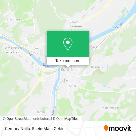Century Nails map