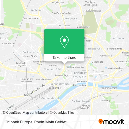 Citibank Europe map