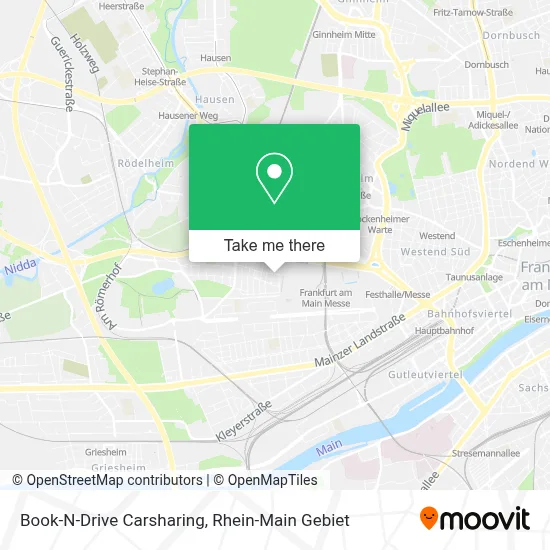 Book-N-Drive Carsharing map