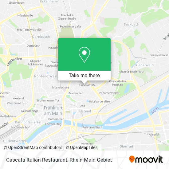 Cascata Italian Restaurant map