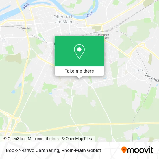 Book-N-Drive Carsharing map