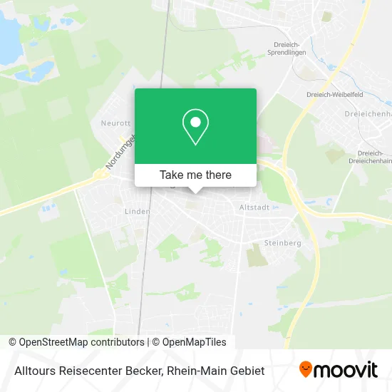 Alltours Reisecenter Becker map