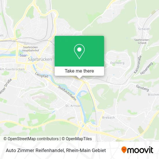 Auto Zimmer Reifenhandel map