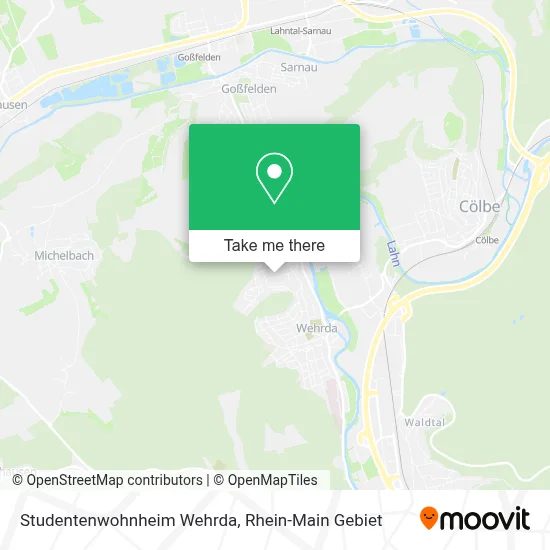 Studentenwohnheim Wehrda map