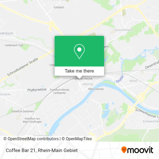 Coffee Bar 21 map