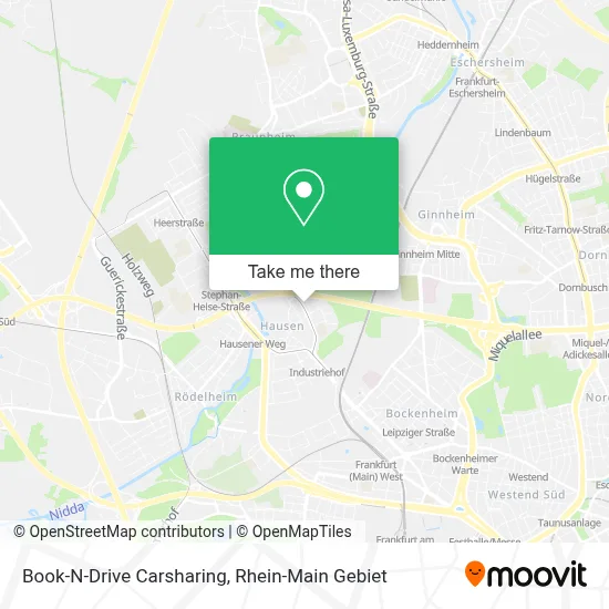 Book-N-Drive Carsharing map