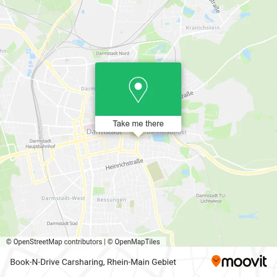Book-N-Drive Carsharing map