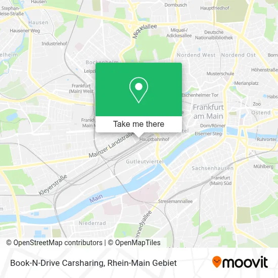 Book-N-Drive Carsharing map
