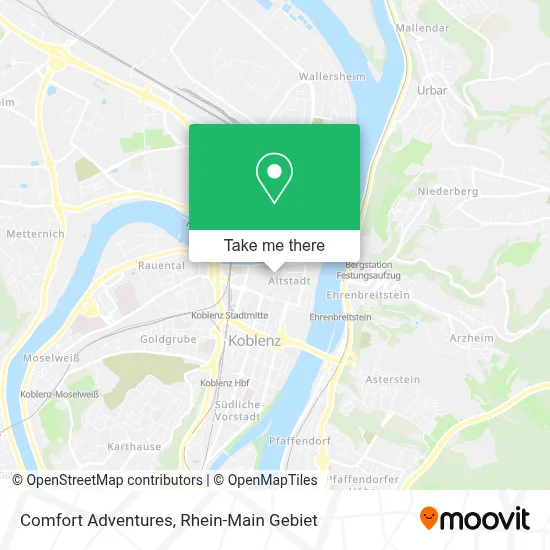 Comfort Adventures map