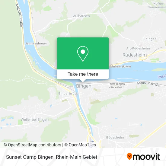Sunset Camp Bingen map
