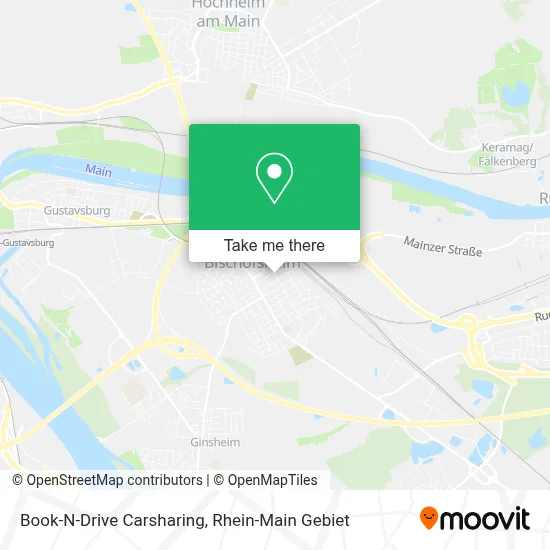 Book-N-Drive Carsharing map
