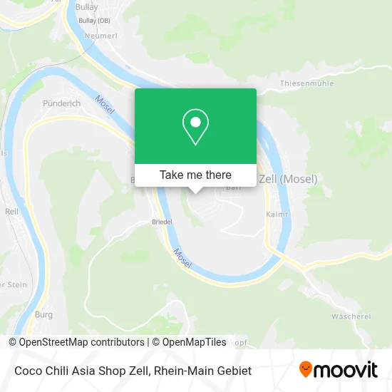 Coco Chili Asia Shop Zell map