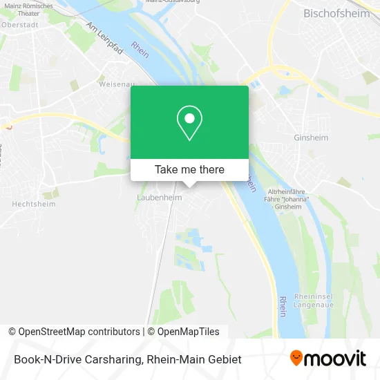 Book-N-Drive Carsharing map