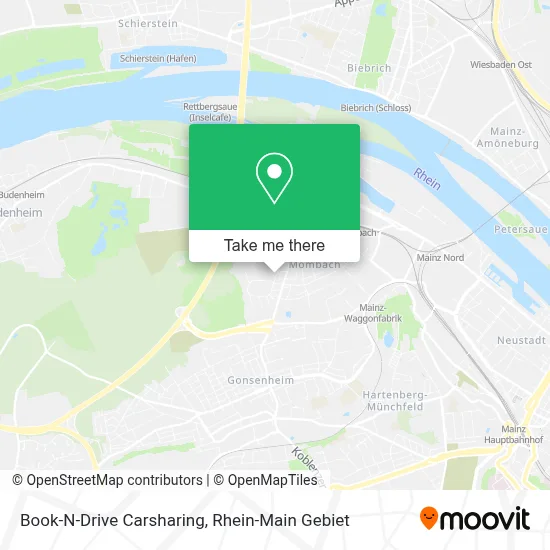 Book-N-Drive Carsharing map
