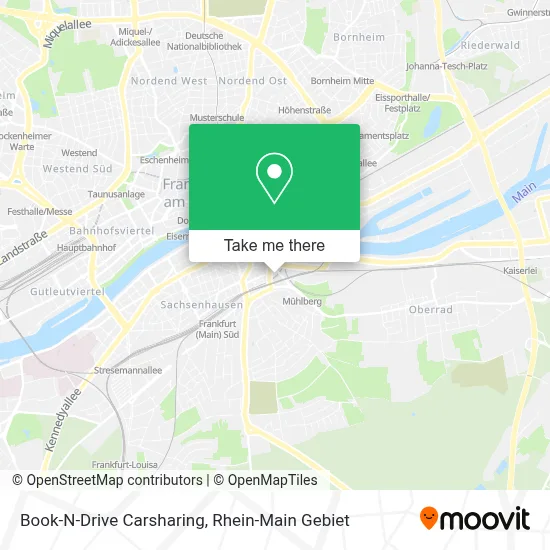 Book-N-Drive Carsharing map