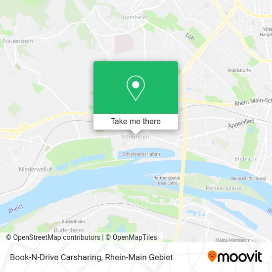 Book-N-Drive Carsharing map