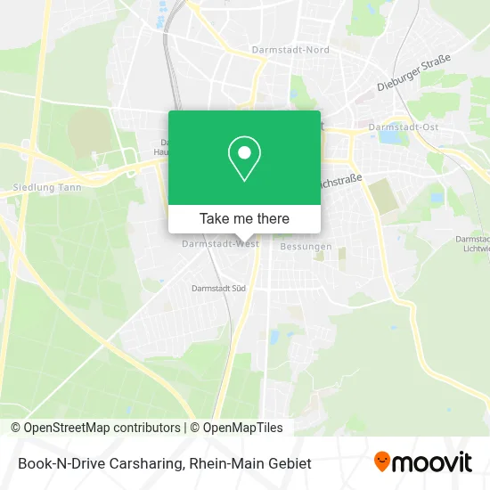 Book-N-Drive Carsharing map