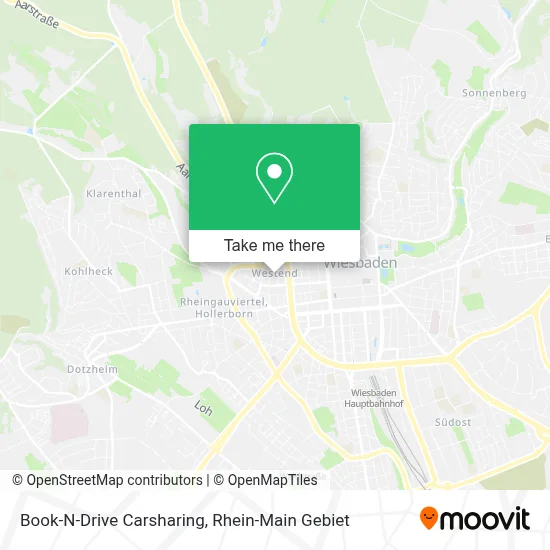 Book-N-Drive Carsharing map