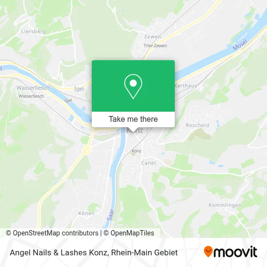 Angel Nails & Lashes Konz map