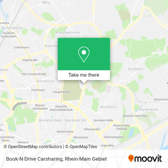 Book-N-Drive Carsharing map