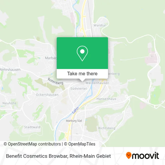 Benefit Cosmetics Browbar map