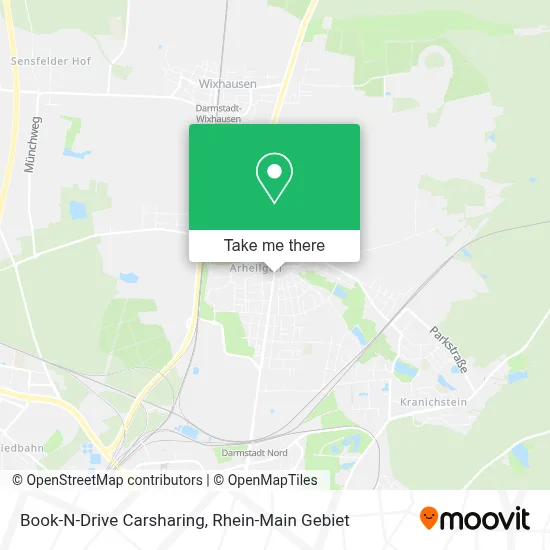 Book-N-Drive Carsharing map
