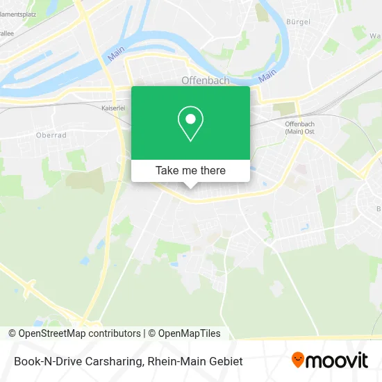 Book-N-Drive Carsharing map