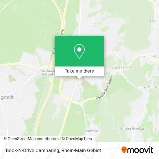 Book-N-Drive Carsharing map
