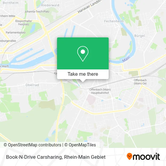 Book-N-Drive Carsharing map