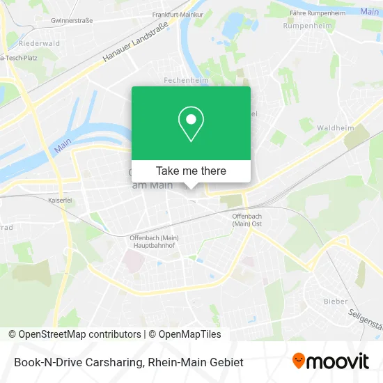 Book-N-Drive Carsharing map